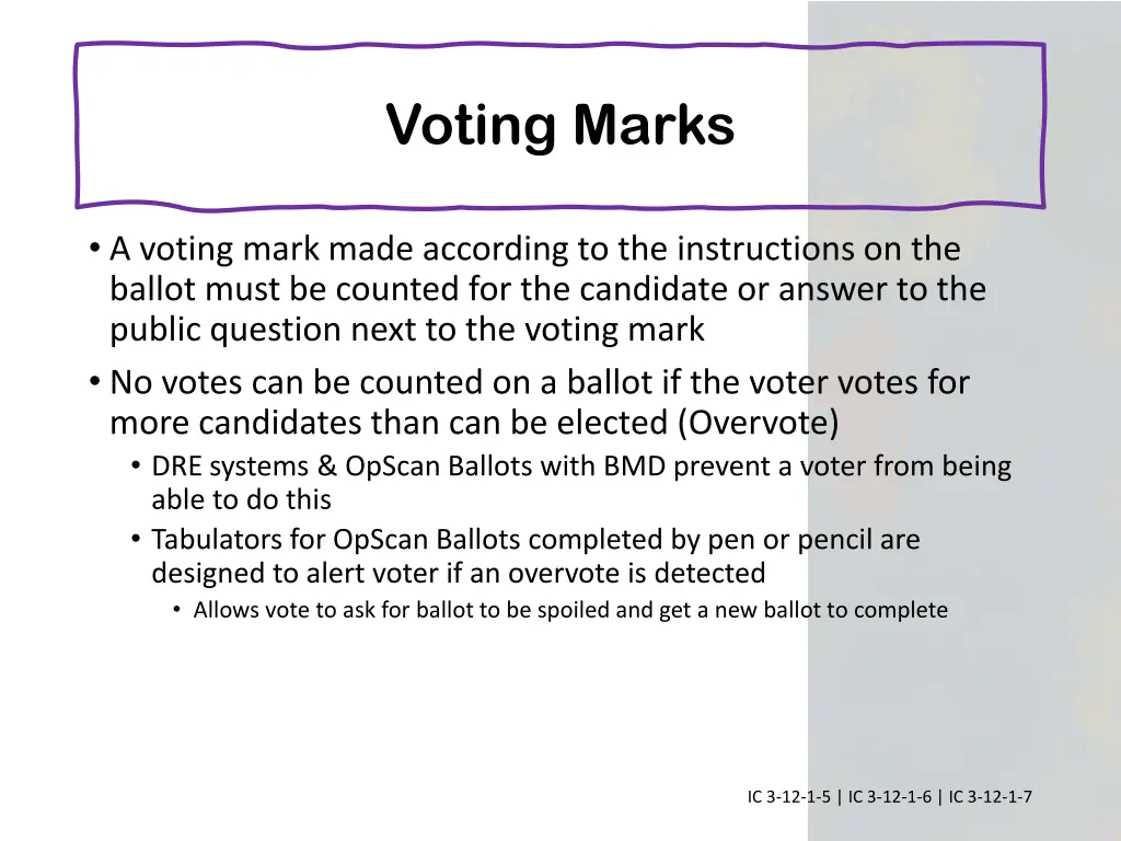 voting marks