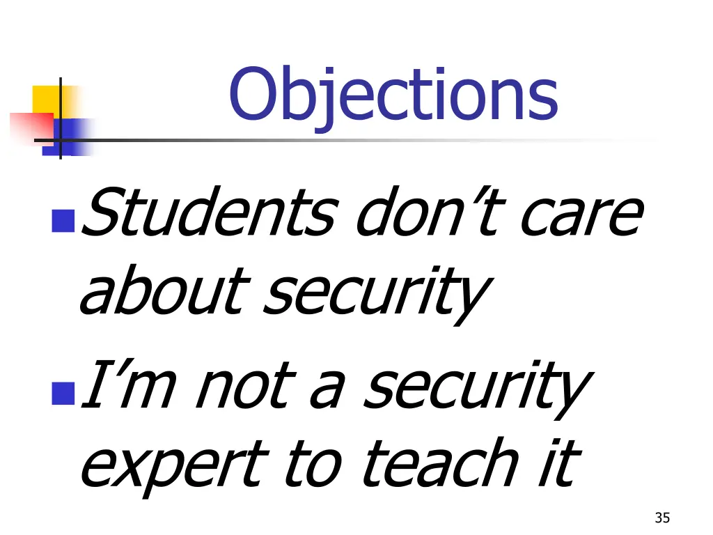 objections