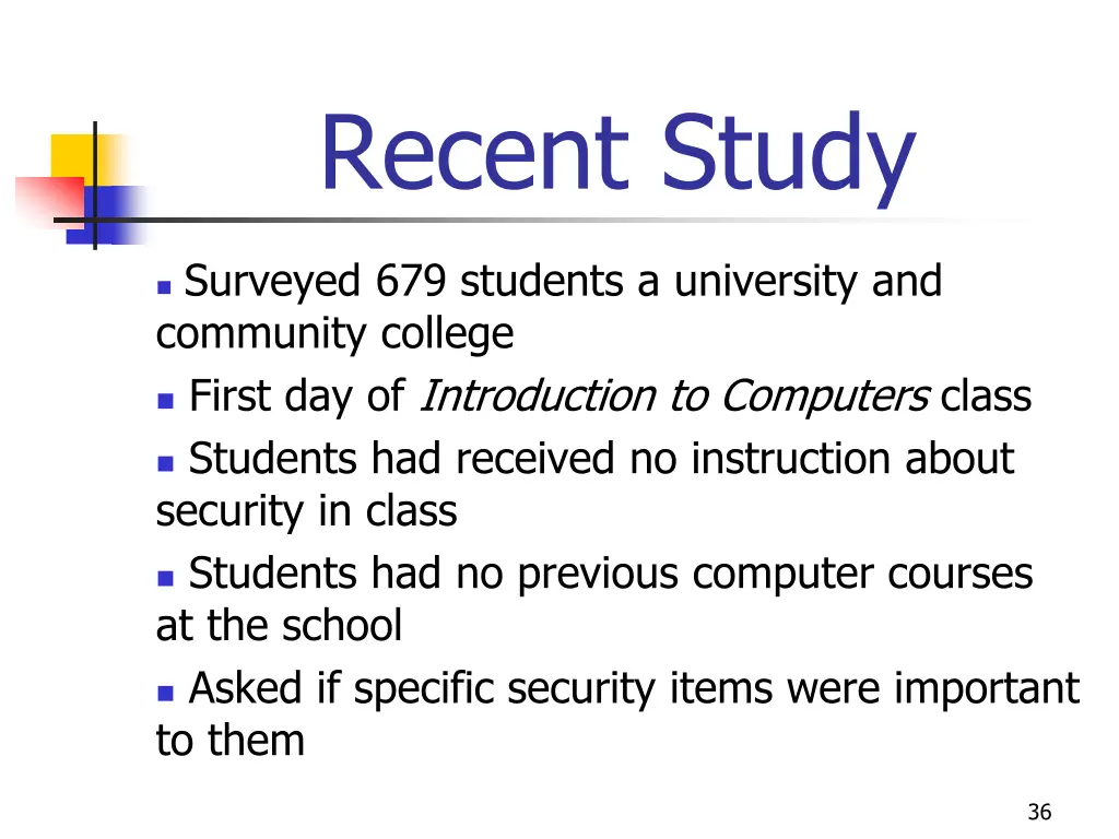 recent study