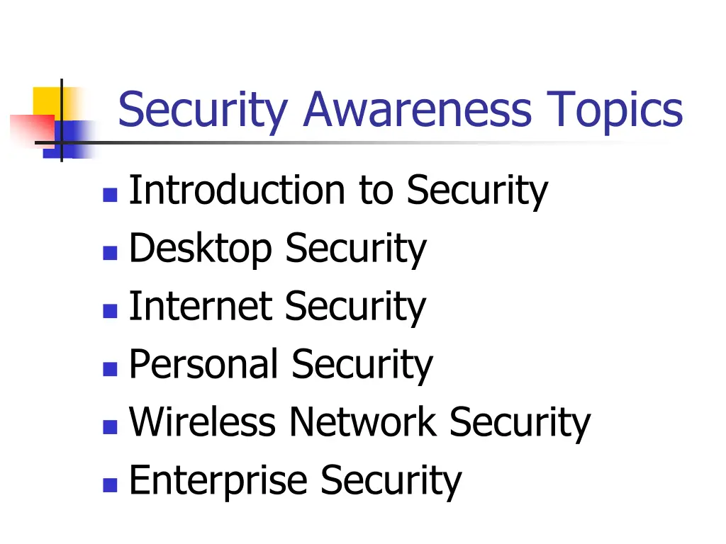 security awareness topics