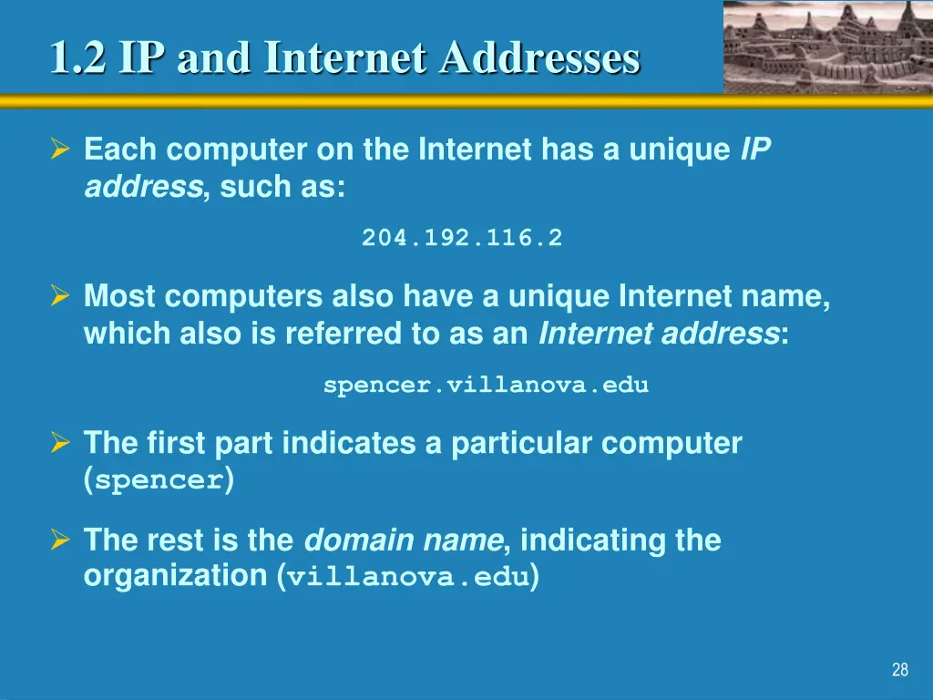 1 2 ip and internet addresses