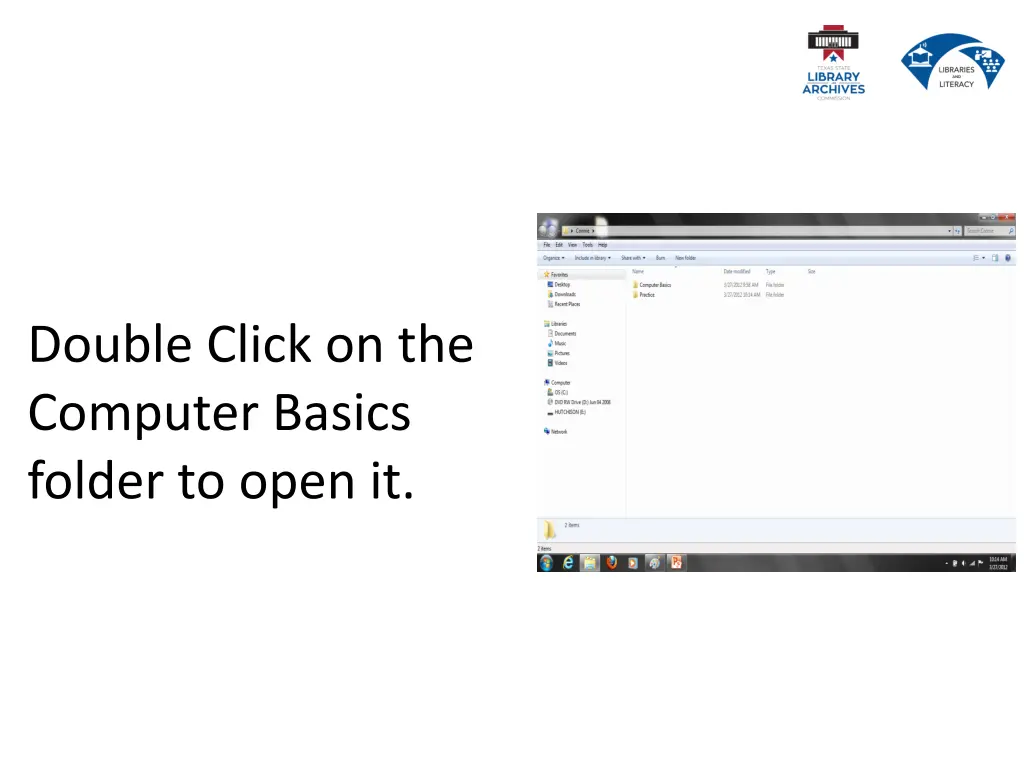 double click on the computer basics folder