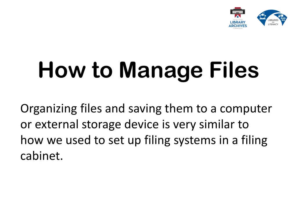 how to manage files