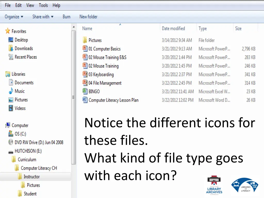 notice the different icons for these files what