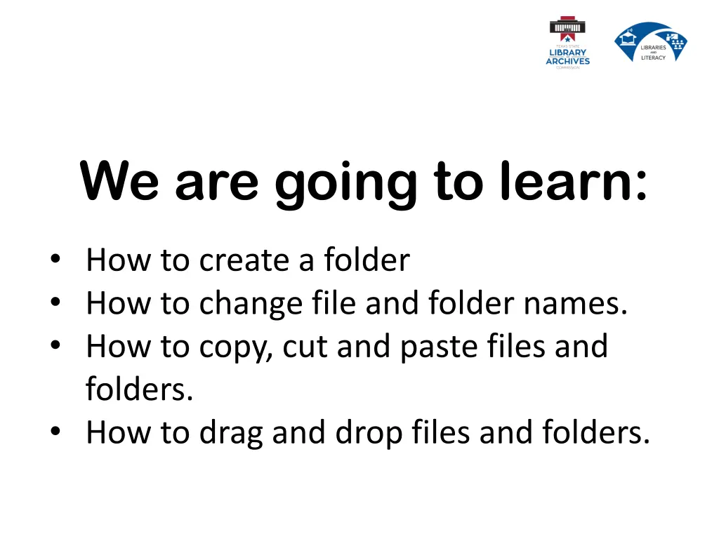 we are going to learn 1