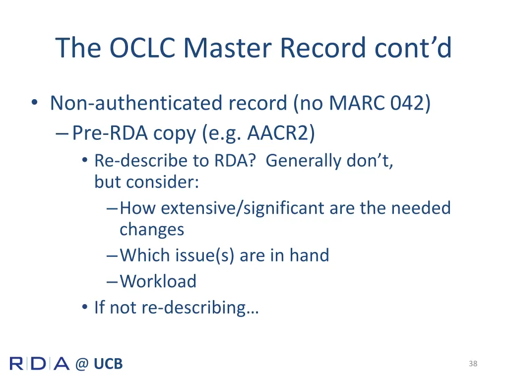 the oclc master record cont d 1