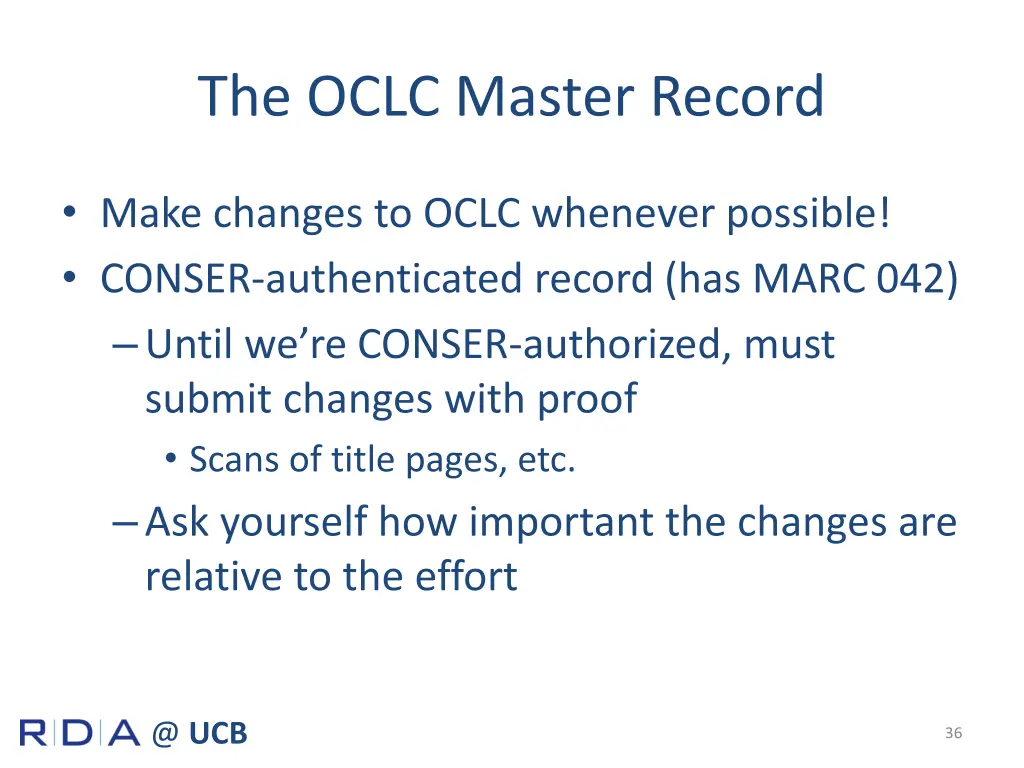 the oclc master record