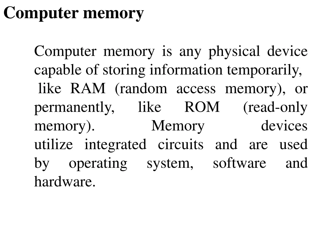 computer memory