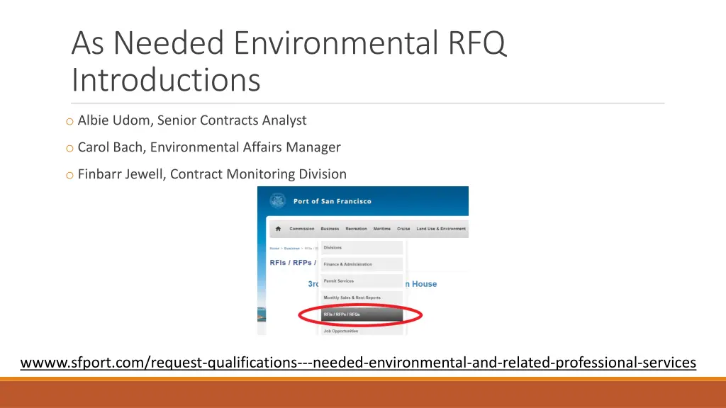 as needed environmental rfq introductions