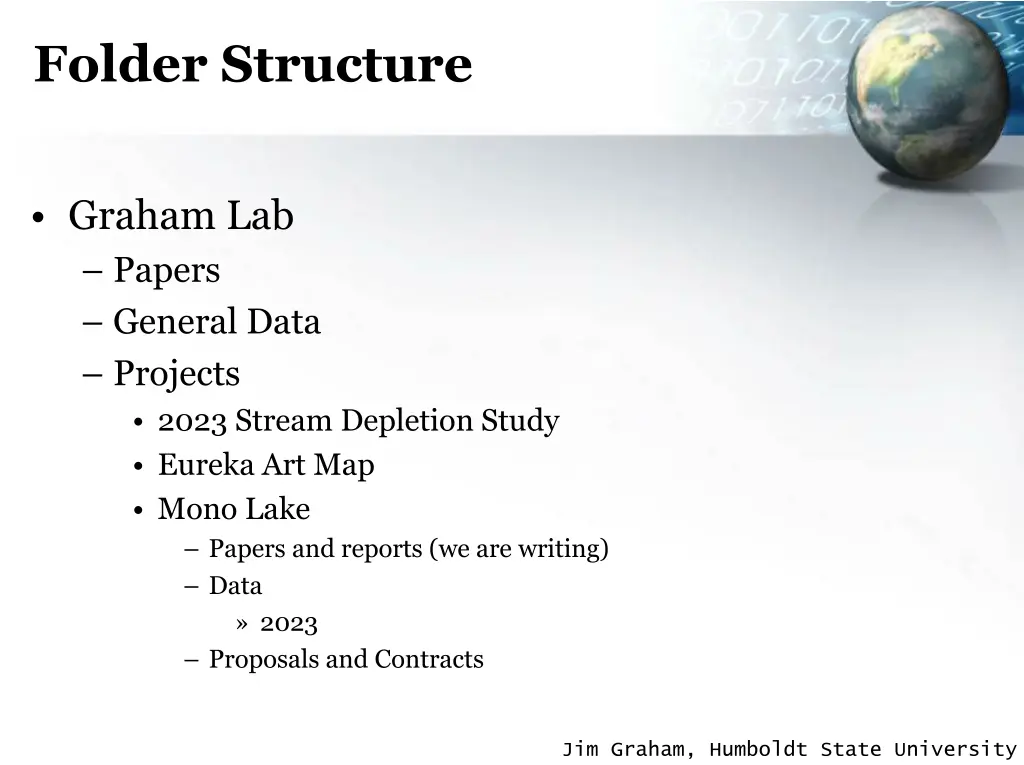 folder structure