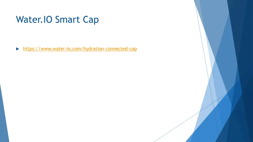 water io smart cap