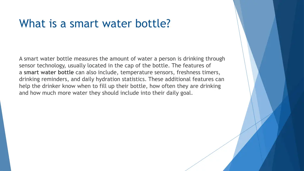 what is a smart water bottle