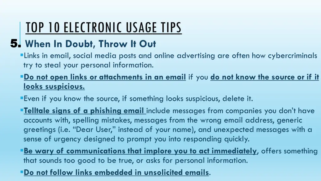 top 10 electronic usage tips 5 when in doubt