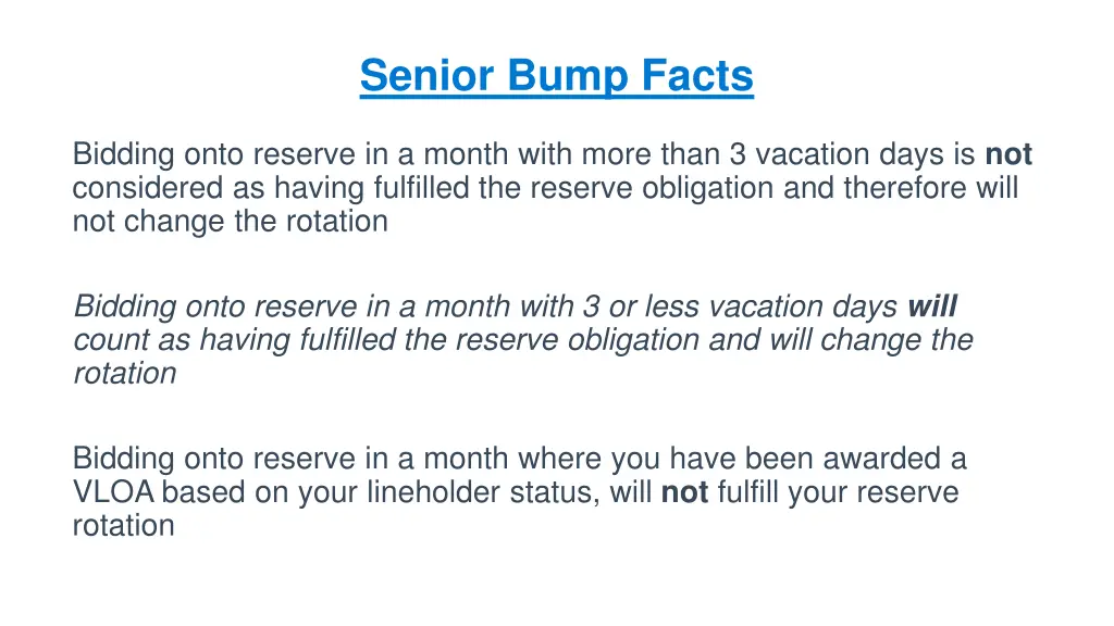 senior bump facts