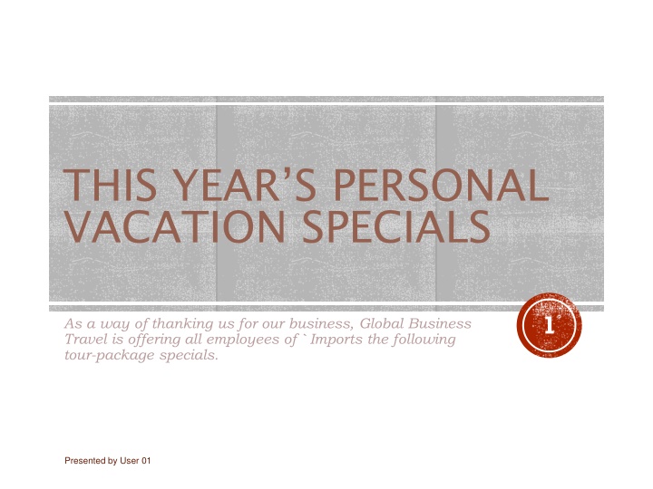 this year s personal vacation specials