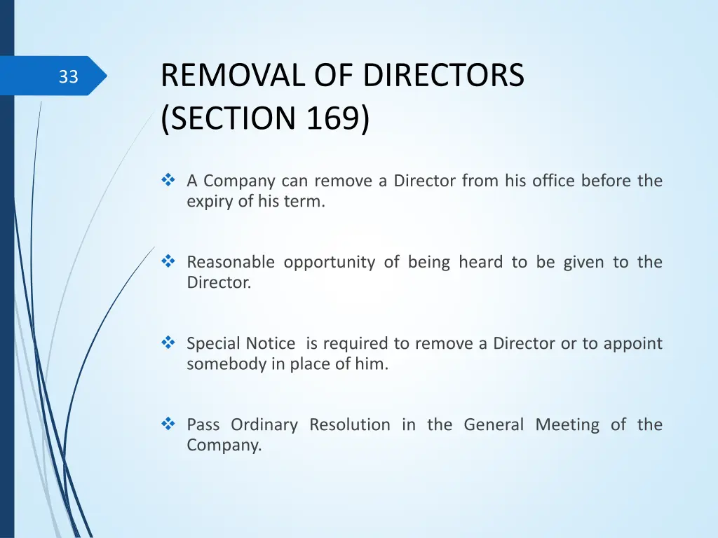 removal of directors section 169