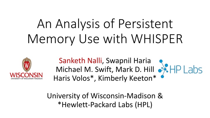 an analysis of persistent memory use with whisper