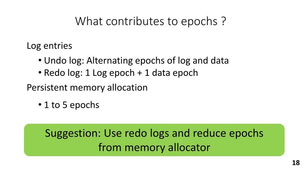 what contributes to epochs