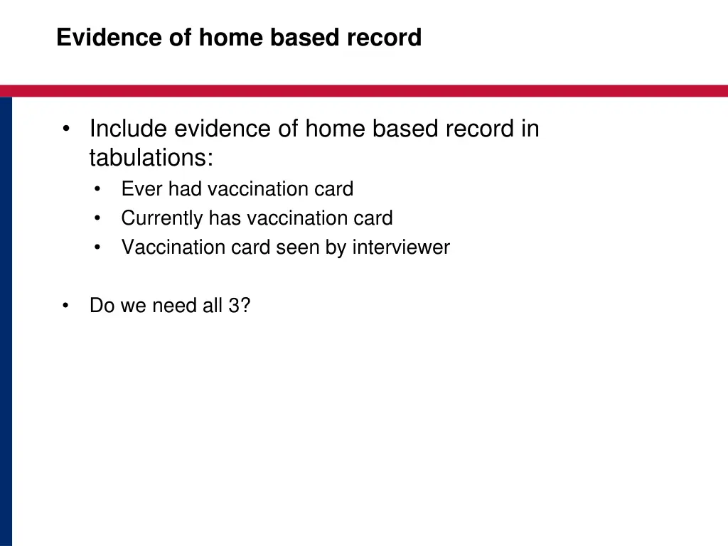 evidence of home based record