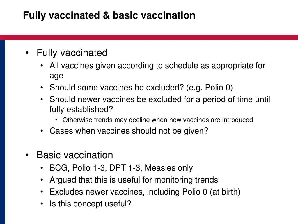 fully vaccinated basic vaccination