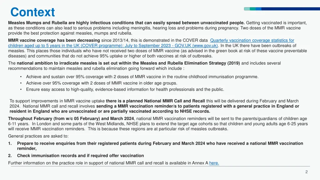 context measles mumps and rubella are highly