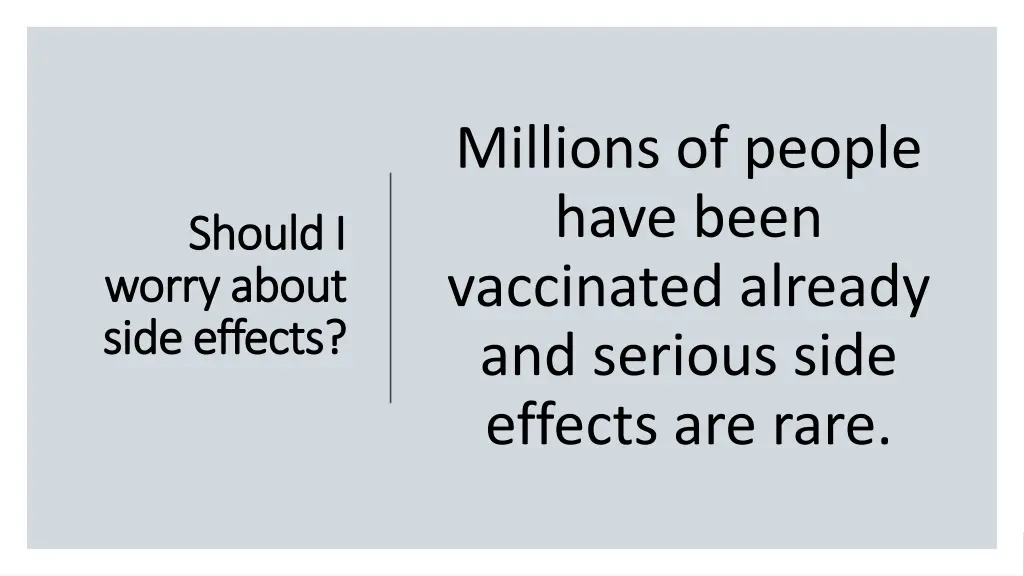 millions of people have been vaccinated already