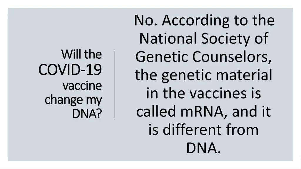 no according to the national society of genetic