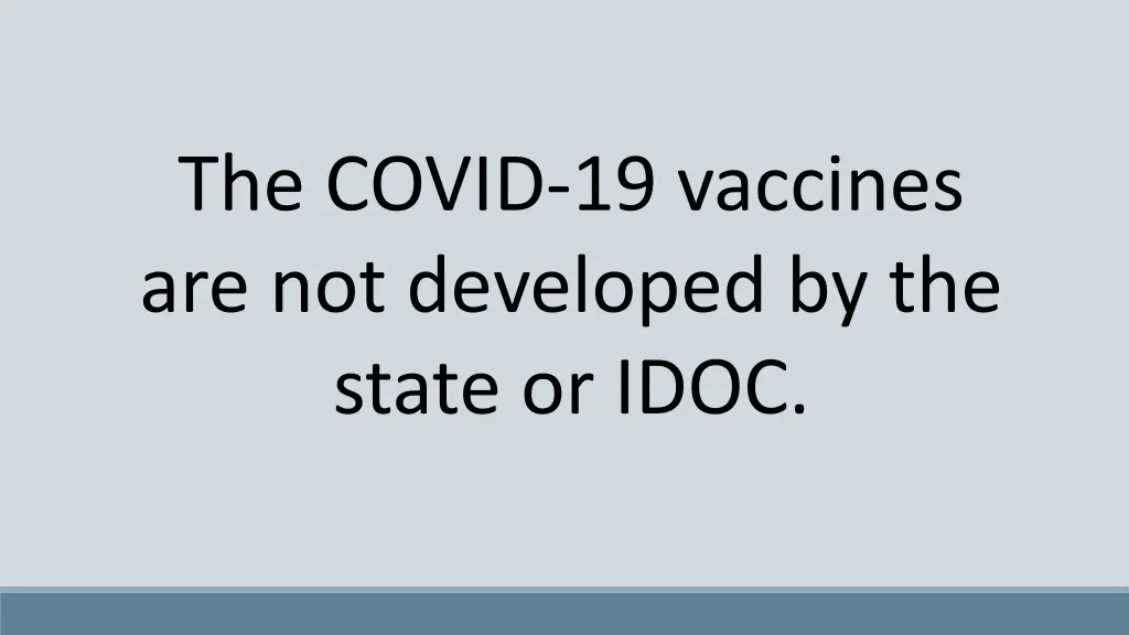 the covid 19 vaccines are not developed