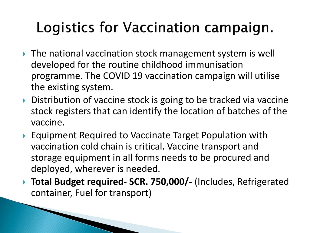 the national vaccination stock management system