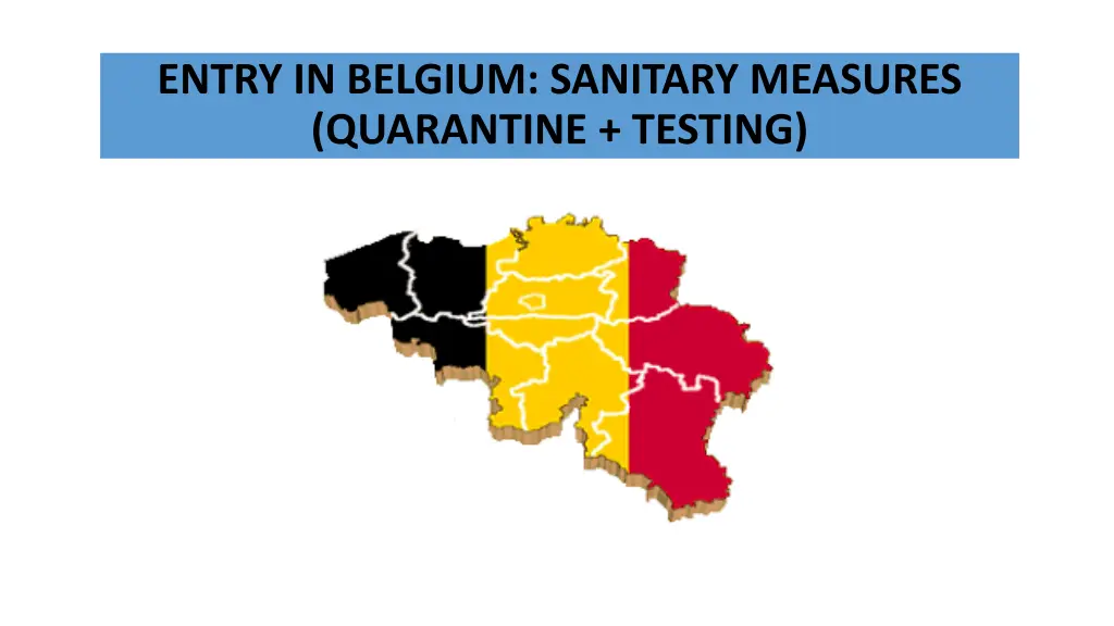 entry in belgium sanitary measures quarantine