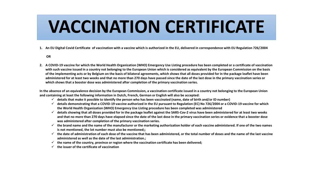 vaccination certificate