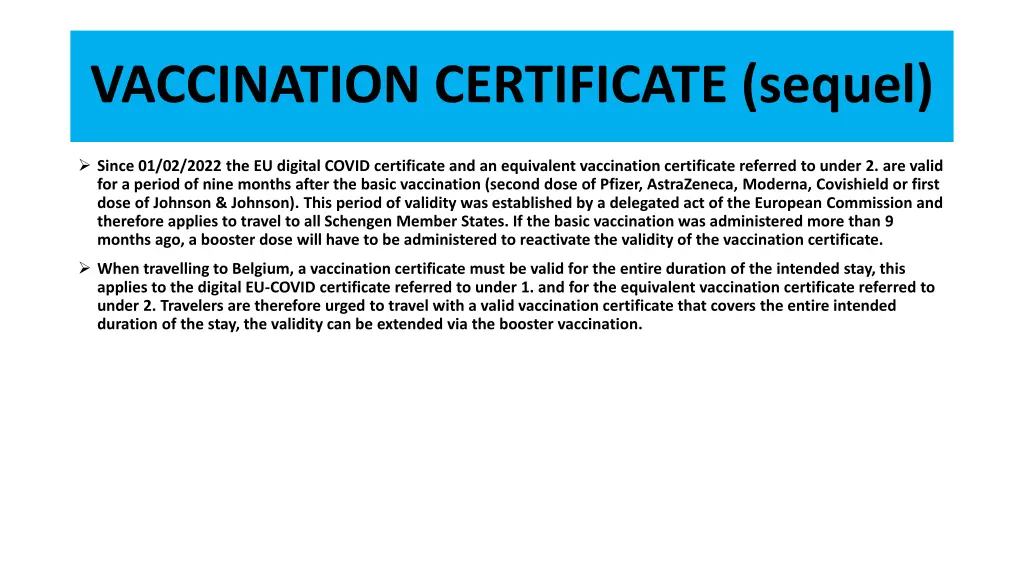 vaccination certificate sequel