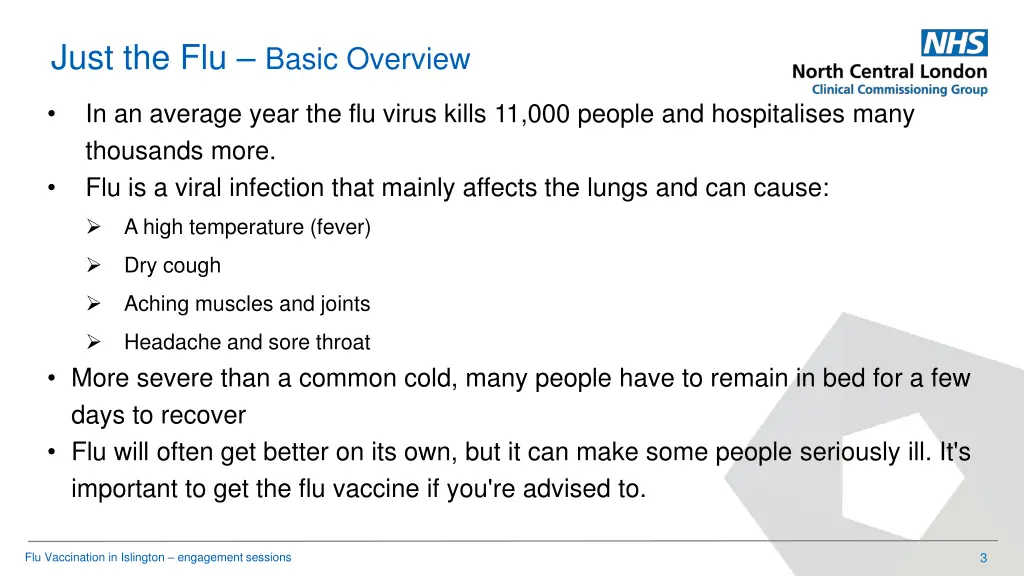 just the flu basic overview