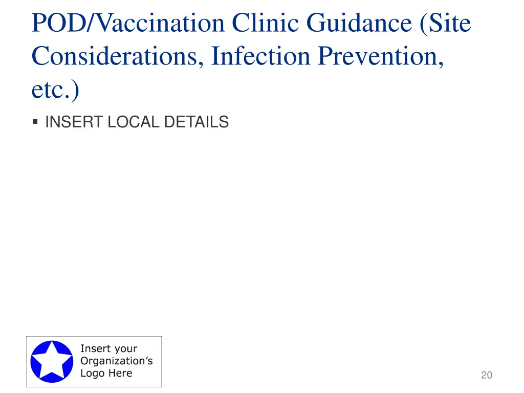 pod vaccination clinic guidance site