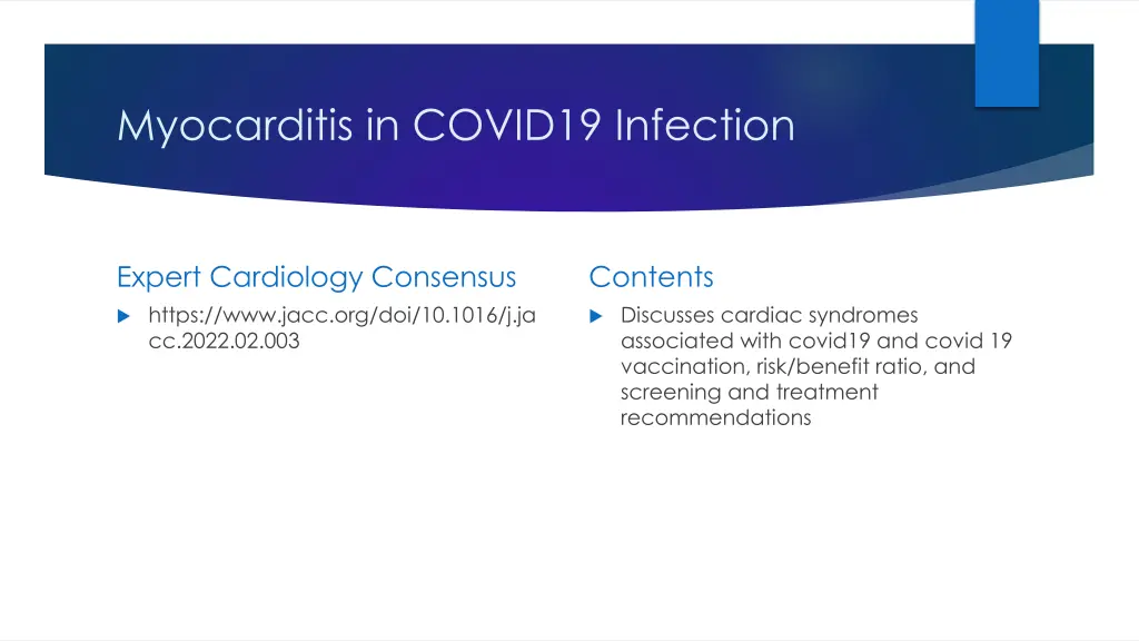 myocarditis in covid19 infection