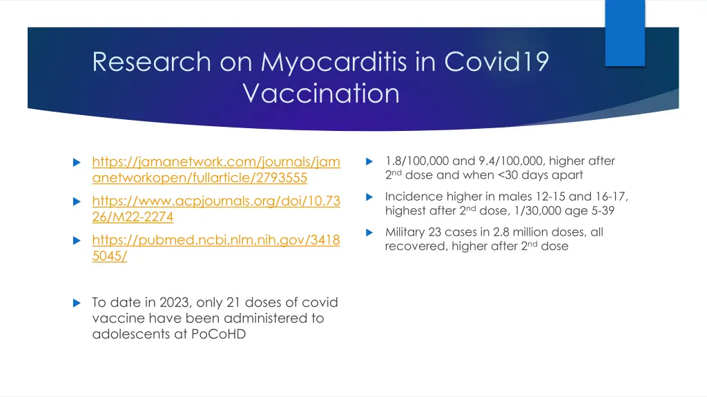 research on myocarditis in covid19 vaccination