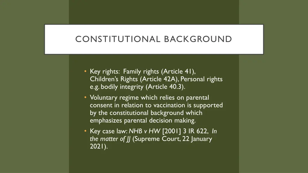 constitutional background