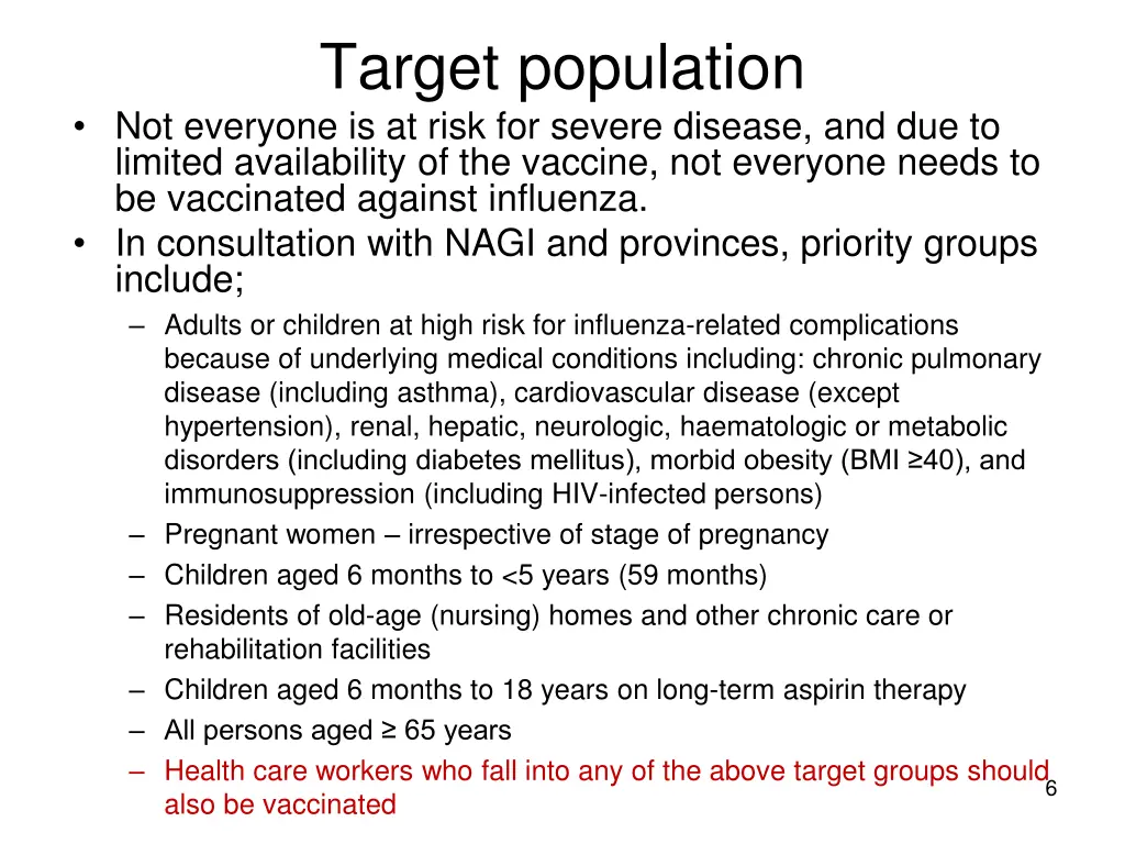 target population