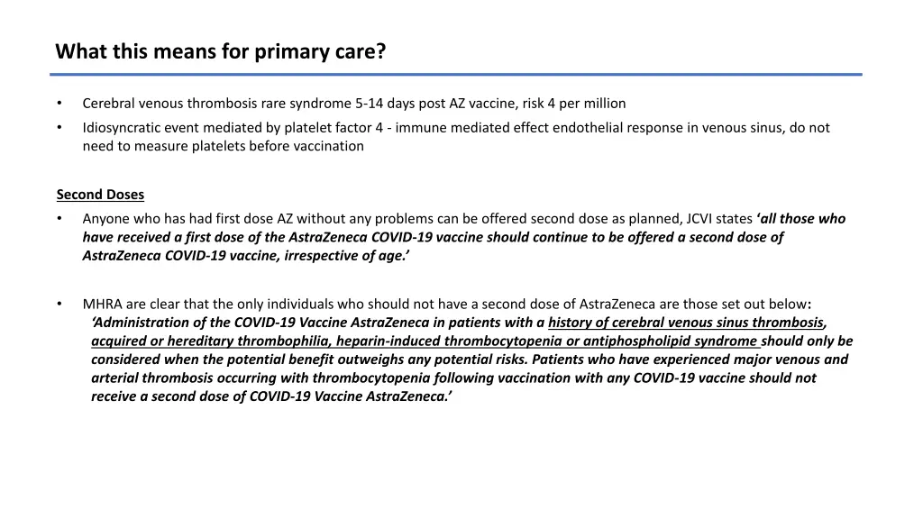 what this means for primary care