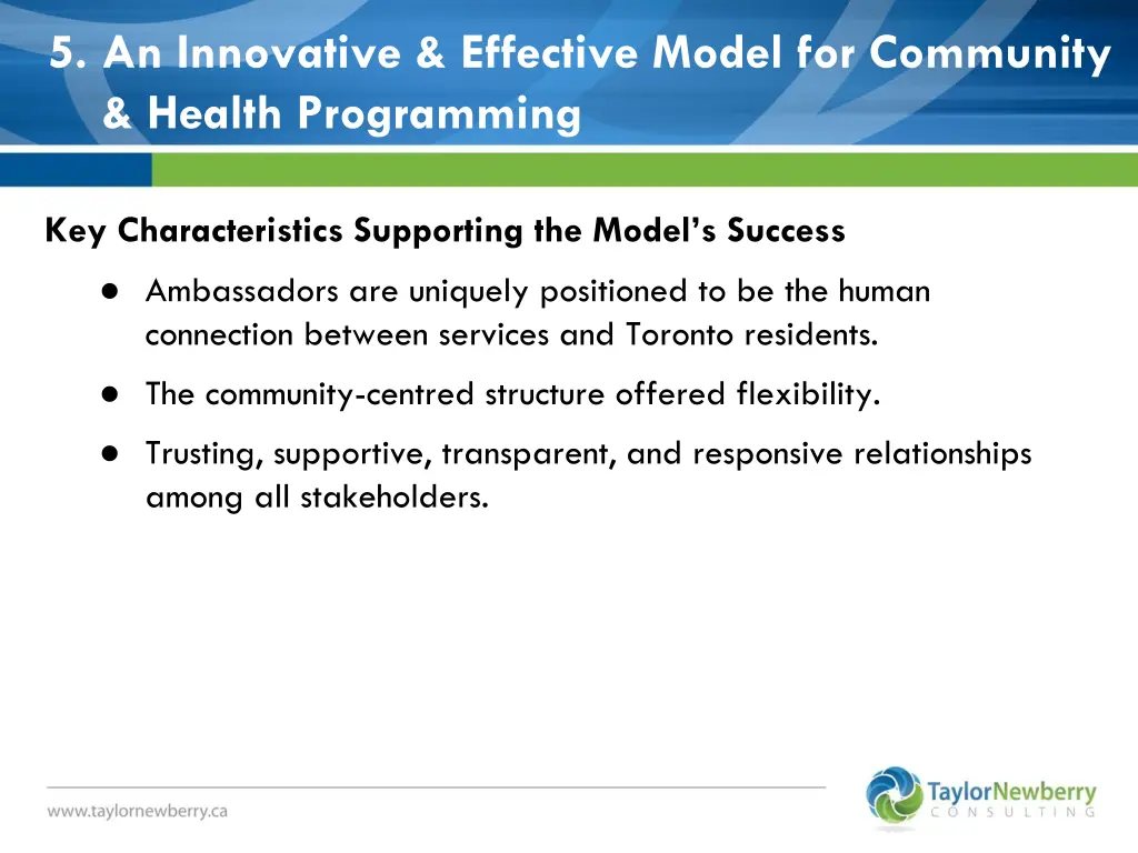 5 an innovative effective model for community