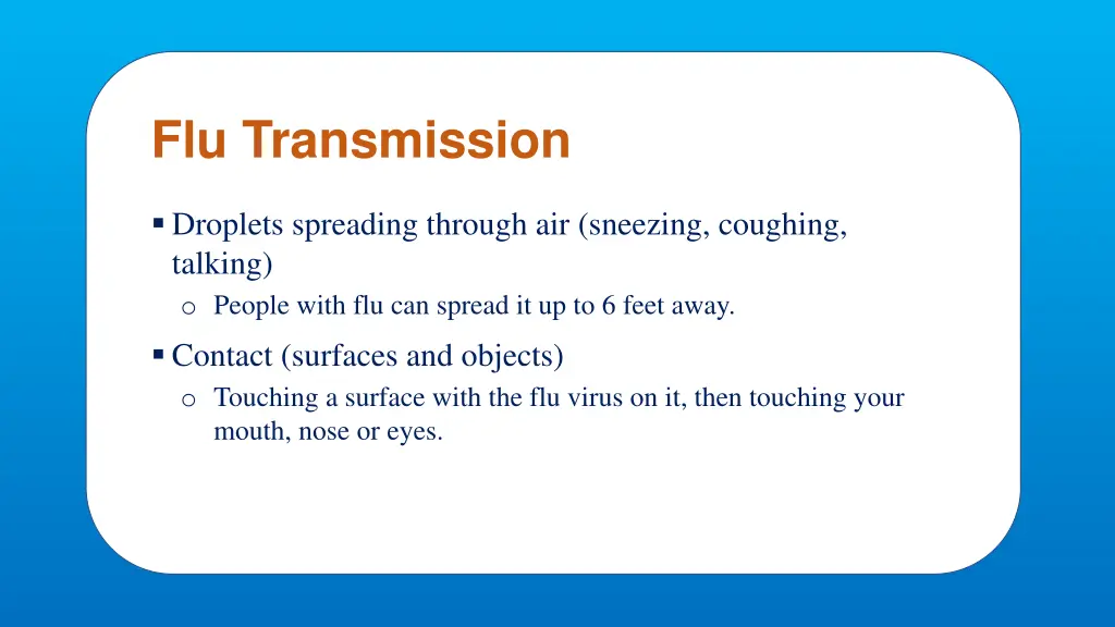 flu transmission