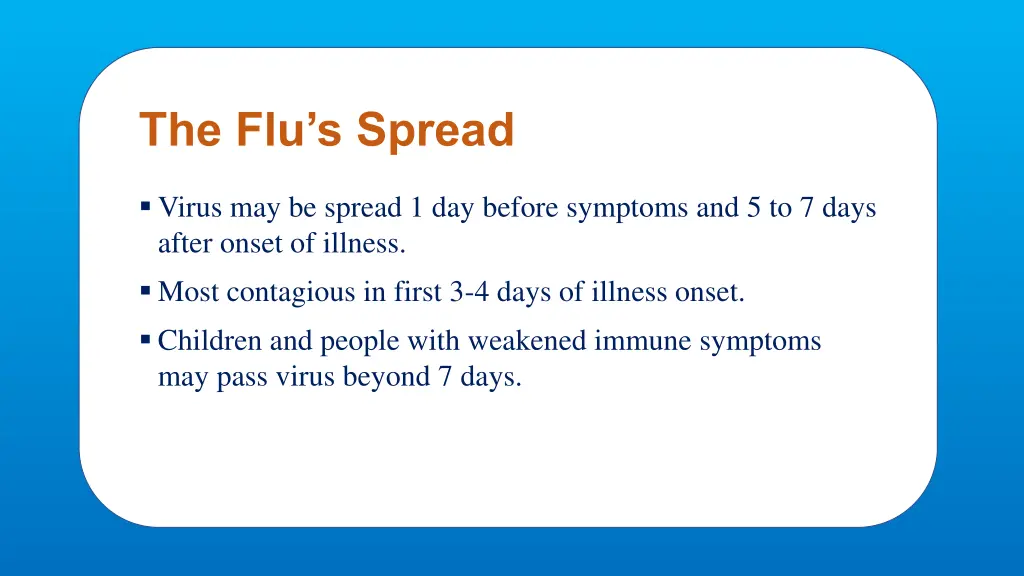 the flu s spread