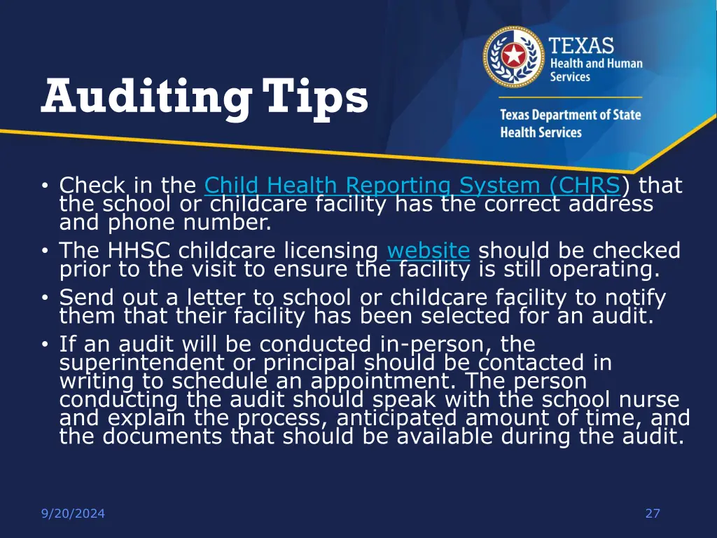 auditing tips