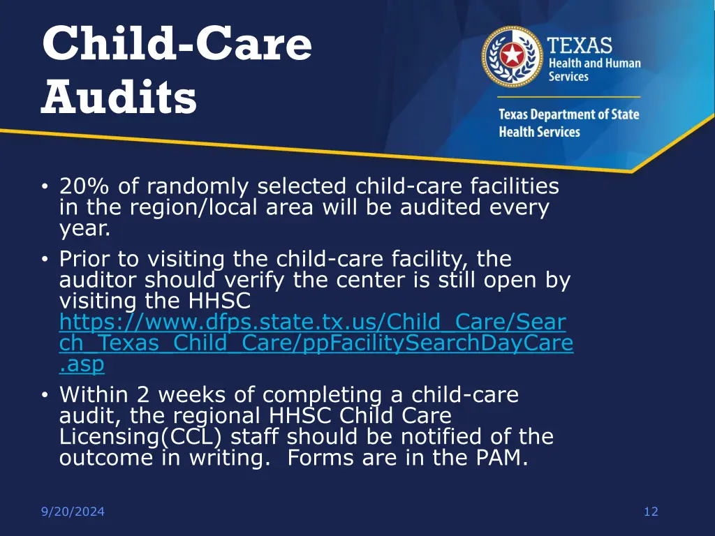 child care audits 1