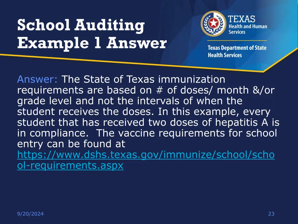 school auditing example 1 answer