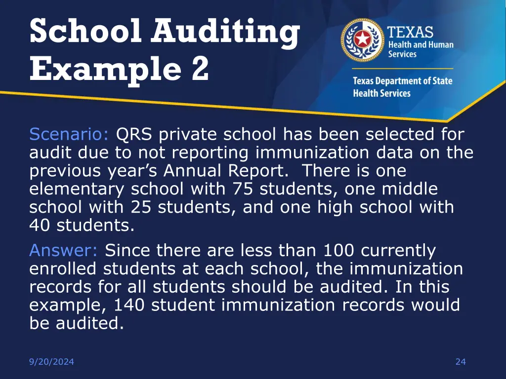 school auditing example 2