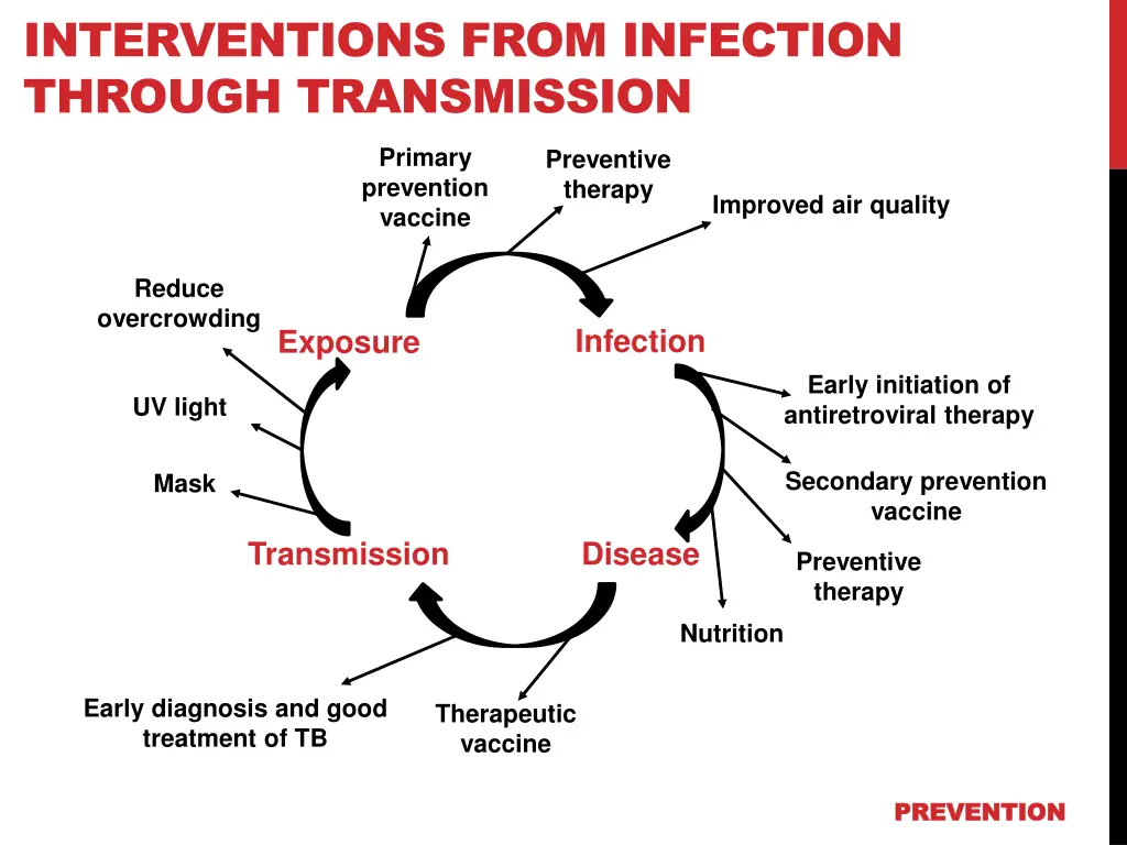 interventions from infection through transmission