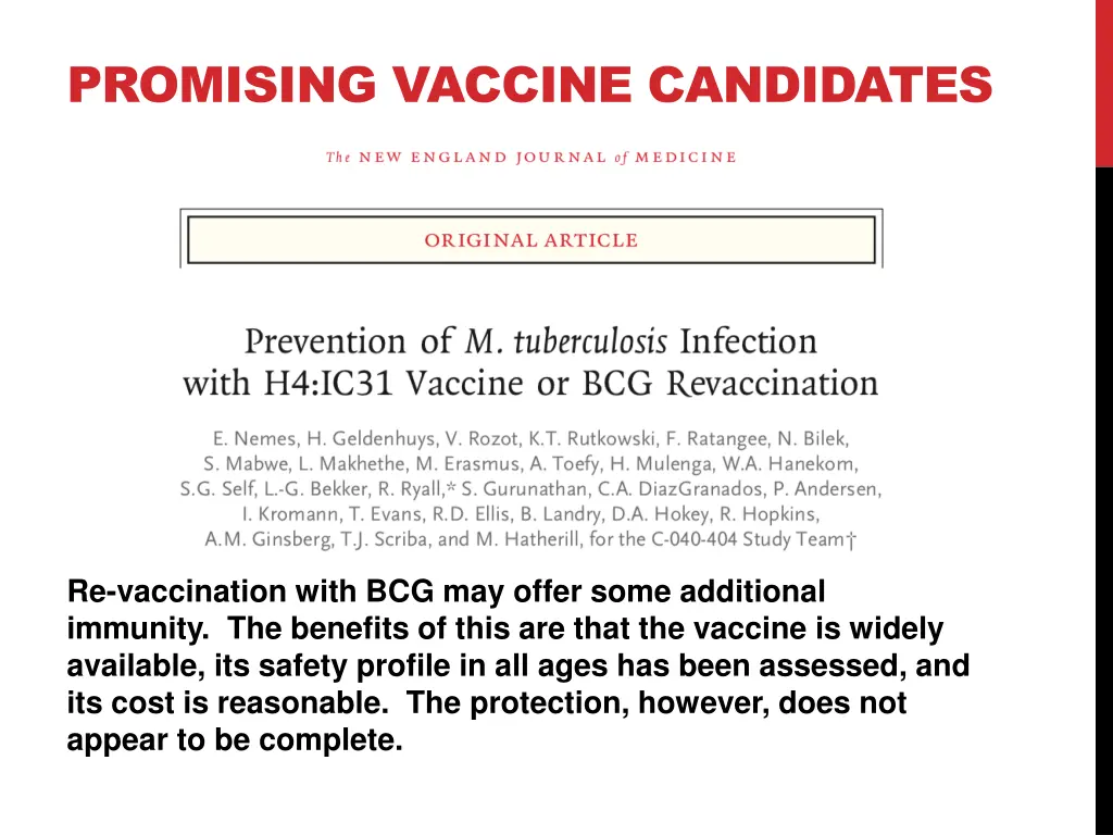 promising vaccine candidates