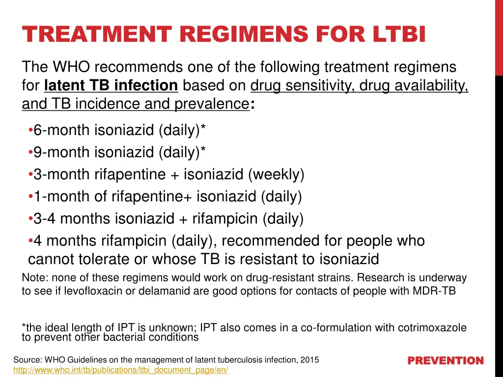 treatment regimens for ltbi