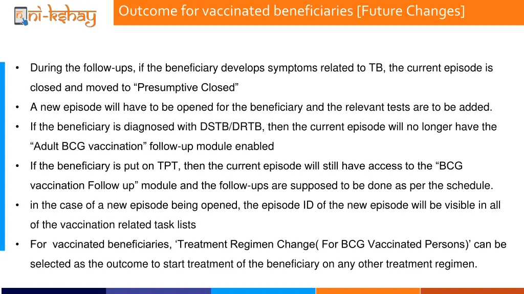 outcome for vaccinated beneficiaries future